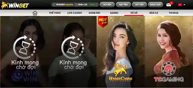 Phòng xổ số có sẵn tại Winbet